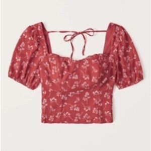 Abercrombie red crop top